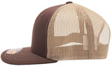 Cambridge Mesh Back Trucker Hat Cap (Brown/Khaki)