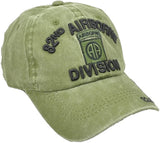 US Military 82nd Airborne Division Pigment Washed Adjustable Baseball Hat Cap