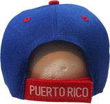 Puerto Rico Hidden Flag Design Baseball Hat Cap (Blue/Red)