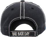 Kbethos Bad Hair Day Vintage Mom Baseball Hat Cap (Black)
