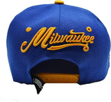 Milwaukee City Line Style Snapback Cap (Royal blue/Yellow)
