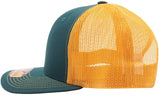 Cambridge Mesh Back Trucker Hat Cap (Green/Yellow)