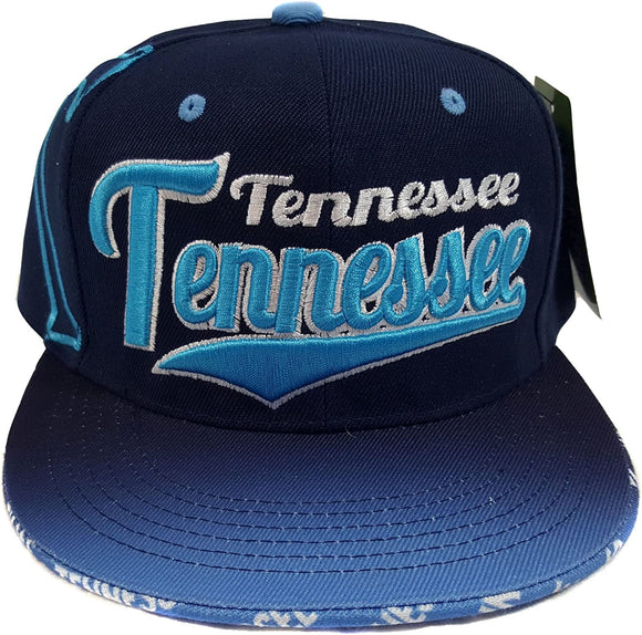 Tennessee State Flash Style Snapback Cap (Blue/Sky)