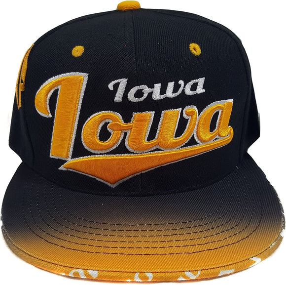 Iowa State Flash Style Snapback Cap (Black/Yellow)