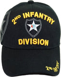 US Military 2nd Infantry Division Black Baseball Hat Cap