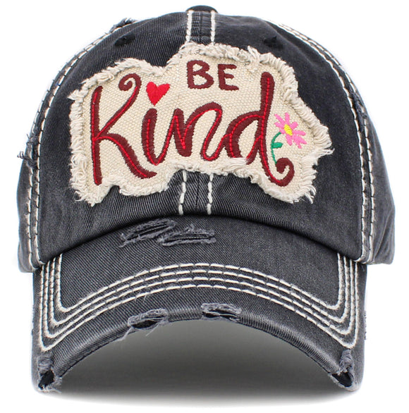 Be Kind Vintage Mom Baseball Hat Cap (Black)