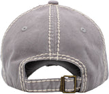 Skull Flag Vintage Dad Baseball Hat Cap (Grey)