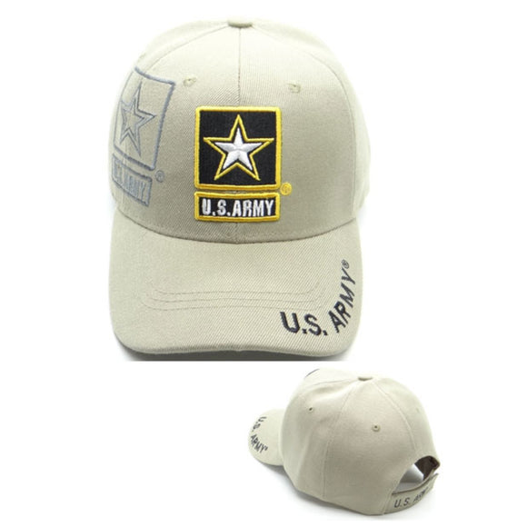 US Military Army Star Shadow Khaki Adjustable Baseball Hat Cap