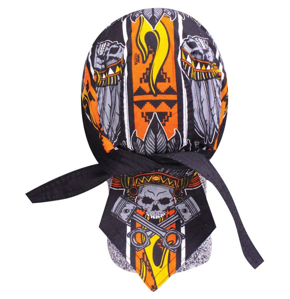thumbnail image 2 of Biker Headwrap Danbanna Deluxe Du-Rag Cap Doo Rag Bandana By Mdream Sacred Heardbreak 2 of 9