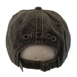 Chicago Classic Vintage Baseball Hat Cap (Black)