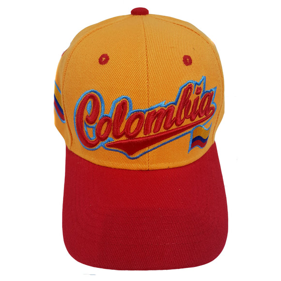 Colombia Baseball Hat Cap (Yellow/Red) – Hat Crew