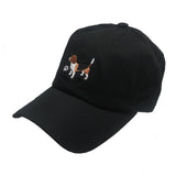 Beagle Dog Design Cotton Baseball Cap (Black)