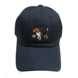 Beagle Dog Design Cotton Baseball Cap (Blue)