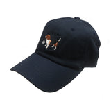Beagle Dog Design Cotton Baseball Cap (Blue)
