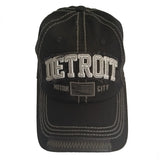 Detroit Vintage Baseball Hat Cap (Black)