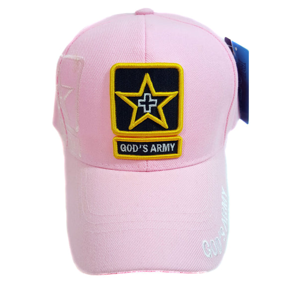 GOD'S ARMY Baseball Christian Baseball Hat Cap (Pink)