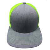 Cambridge Mesh Back Trucker Hat Cap (Grey/Neon)