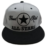 Hood Rich All Stars Flock Print Style Snapback Hat Cap (Grey/Black)