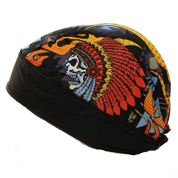 thumbnail image 2 of Biker Headwrap Danbanna Deluxe Du-Rag Cap Doo Rag Bandana By Mdream Sacred Heardbreak 2 of 9