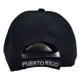 Puerto Rico Classic Letter Design Baseball Hat Cap (Black)