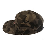 PIt Bull Face Embroidered Black Camouflage Flat Bill Snapback Hat Cap