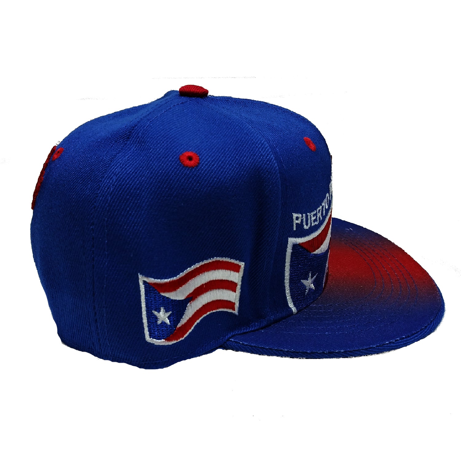 Puerto Rico Initial With Flag Flash Style Snapback Hat Cap (Blue/Red) – Hat  Crew