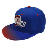 Puerto Rico Classic Flag Flash Style Snapback Hat Cap (Blue/Red)
