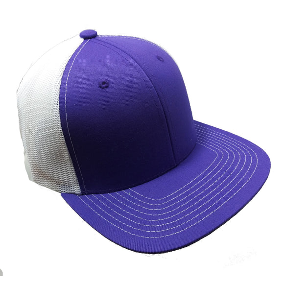 Cambridge Mesh Back Trucker Hat Cap (Royal Blue/White)