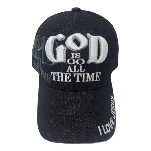 GOD IS GOOD ALL THE TIME Baseball Hat Cap (Denim Black)