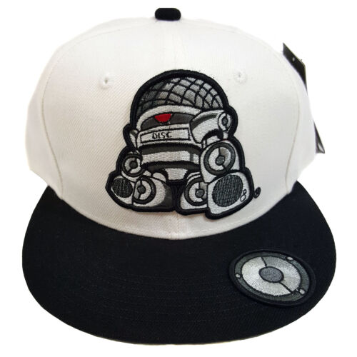 MIC ROBOT Character CityHunter Snapback Hat Cap (White/Black)