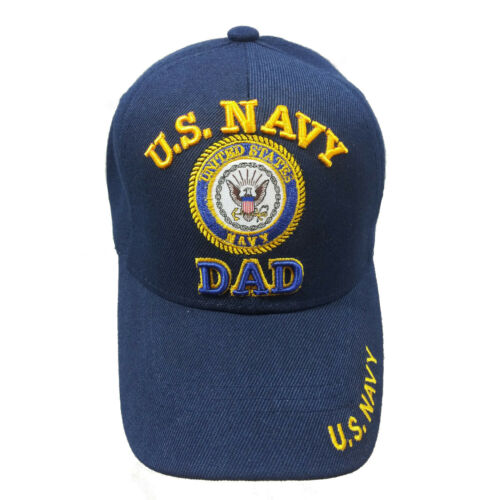US Military Navy Dad Blue Adjustable Baseball Hat Cap