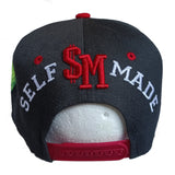 Self Made Money Snapback Hat Cap (Black/Red)