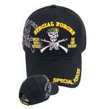 US Military Special Forces Baseball Hat Cap, One Size, Black