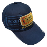 Ticket To Heaven Christian Baseball Hat Cap (Blue)