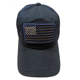 US Flag Detachable Patch Micro Soft Mesh Baseball Hat Cap (Navy Blue)