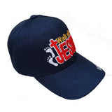 Walk With Jesus Christian Baseball Hat Cap (Blue)